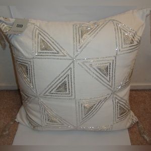 Callisto Home Triangle Beaded Accent Pillow